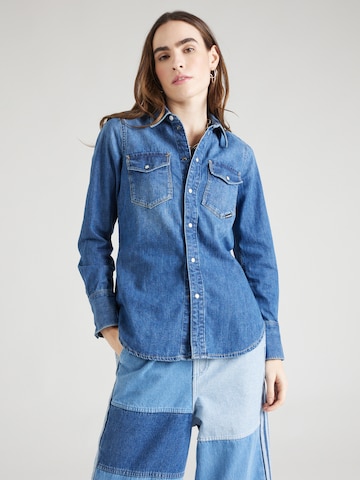 G-Star RAW Blouse 'Western' in Blauw: voorkant