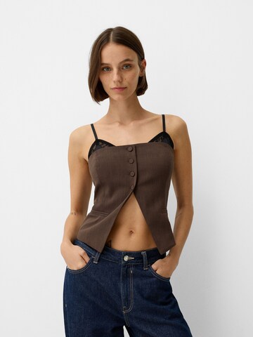 Bershka Top in Bruin: voorkant
