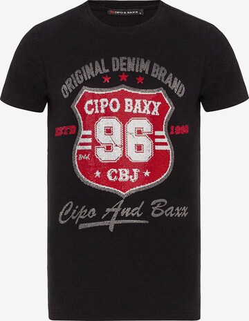 CIPO & BAXX T-Shirt in Schwarz: predná strana