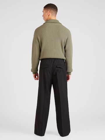 Regular Pantalon à plis 'Axel' WEEKDAY en noir