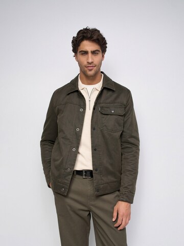 Salsa Jeans Tussenjas in Groen: voorkant