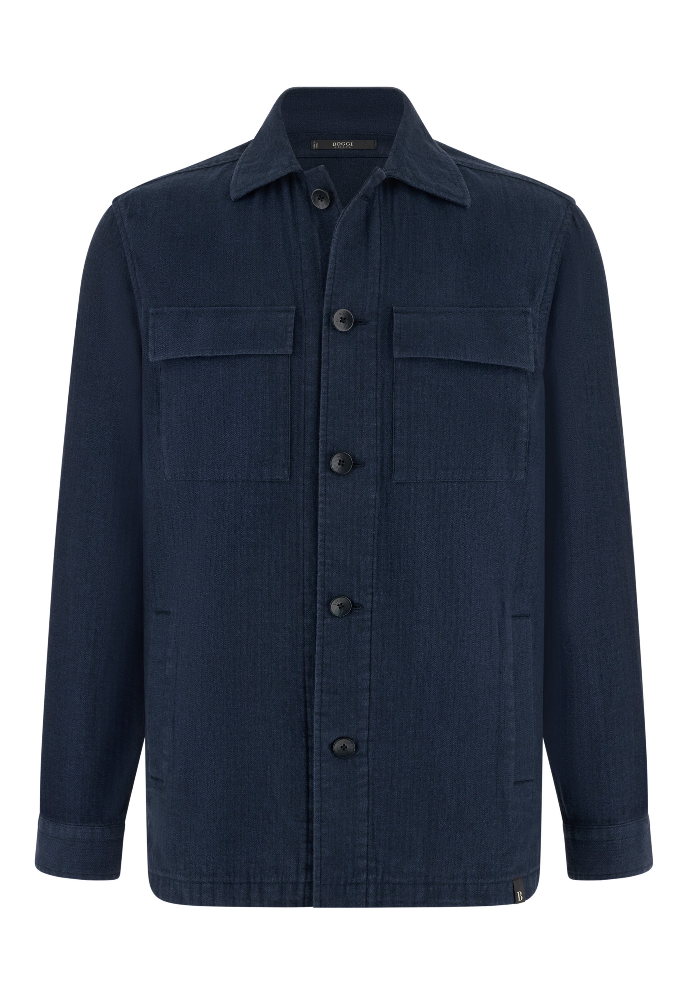 Veste mi-saison Boggi Milano en bleu : devant