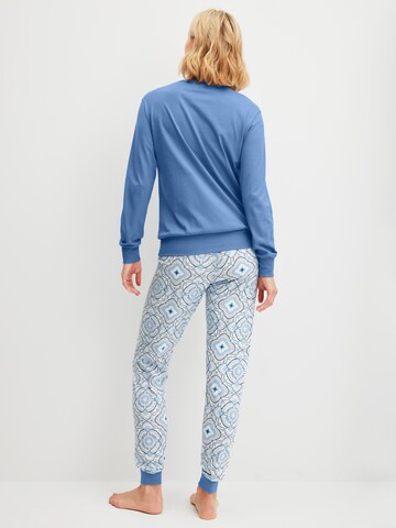 CALIDA Pajama 'Cotton Special' in Blue