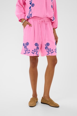 CULTURE Loose fit Pants 'CUTala' in Pink: front