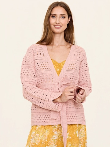 Odd Molly Gebreid vest in Roze: voorkant