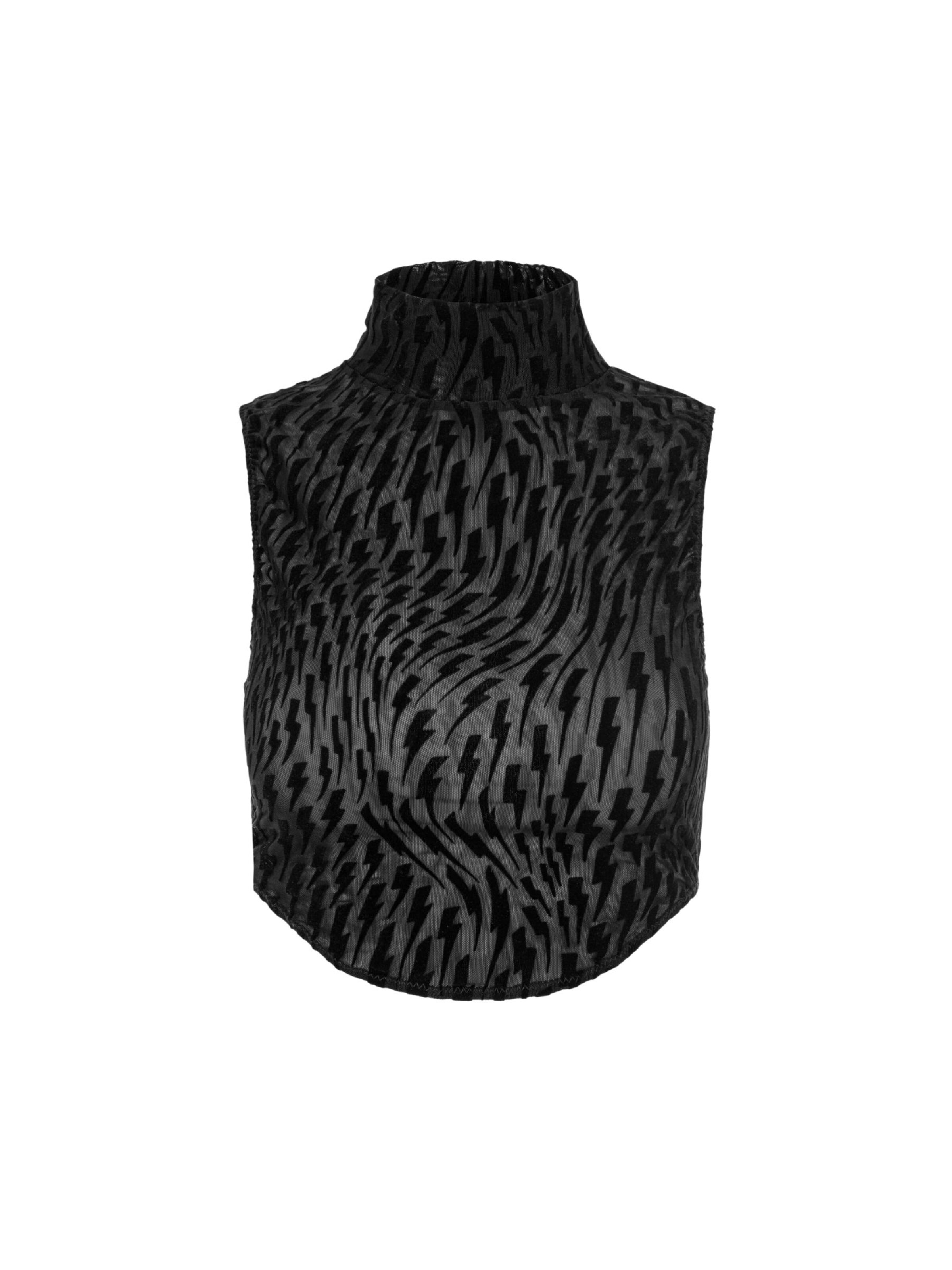 Top 'Thunderbeats' di EKCENTRIK in nero: frontale