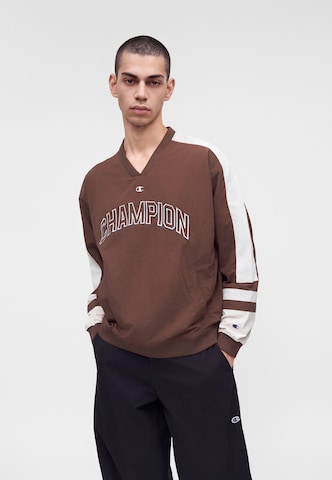 Sweat-shirt Champion en marron : devant