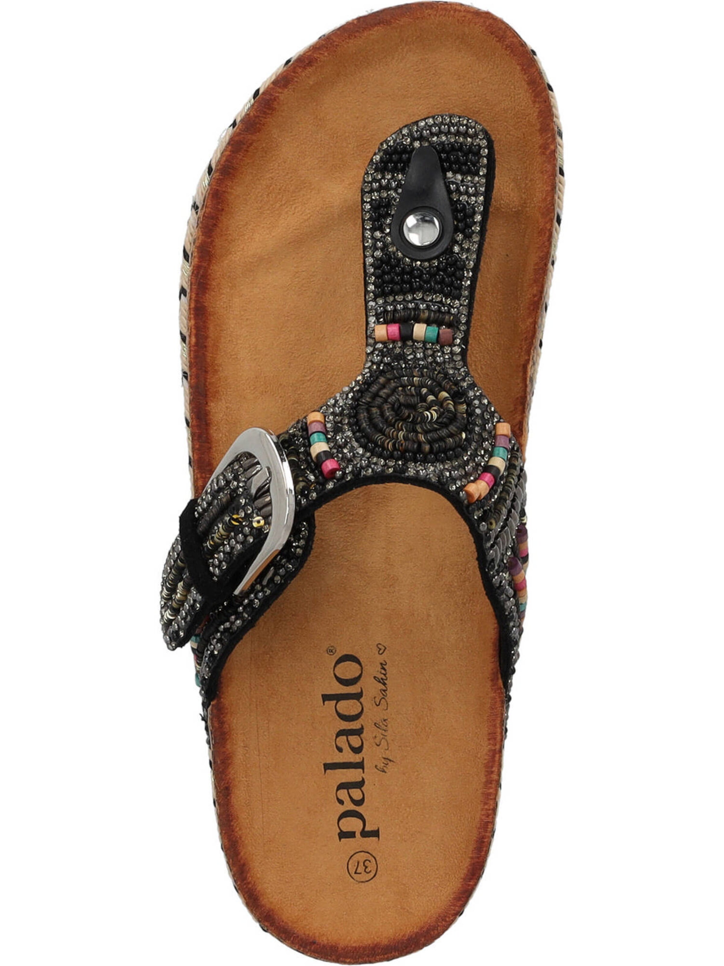 Palado by Sila Sahin Босоножки через палец 'Ikoh' в Черный