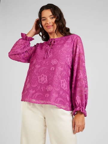 EVOKED Blouse 'KIRLY' in Lila: voorkant