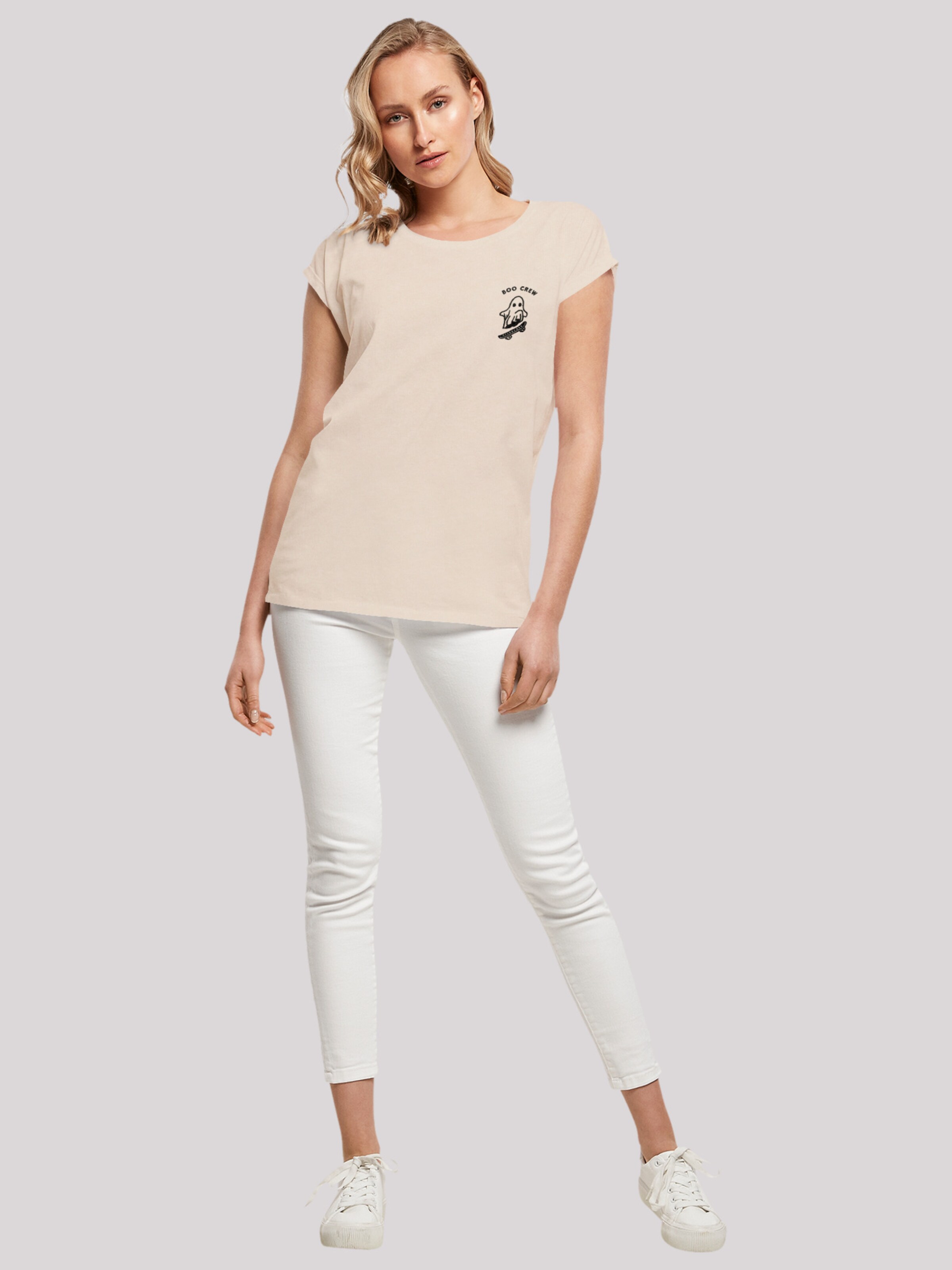 F4NT4STIC T-Shirt 'Boo Crew Halloween' in Beige | ABOUT YOU