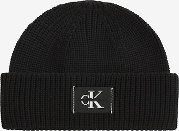 Bonnet 'Docker' Calvin Klein Jeans en noir : devant