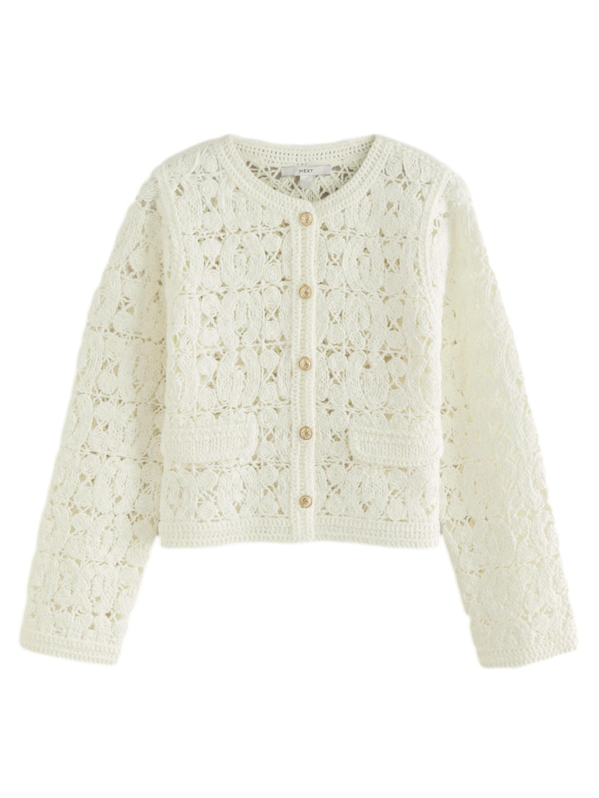 Next Pletena jopa | bela barva: sprednja stran