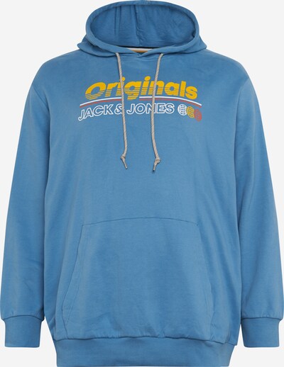 Jack & Jones Plus Sweater majica u svijetloplava / zlatno žuta / svijetlocrvena / bijela, Pregled proizvoda