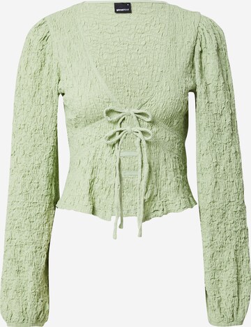 Gina Tricot Blouse 'Alexis' in Groen: voorkant