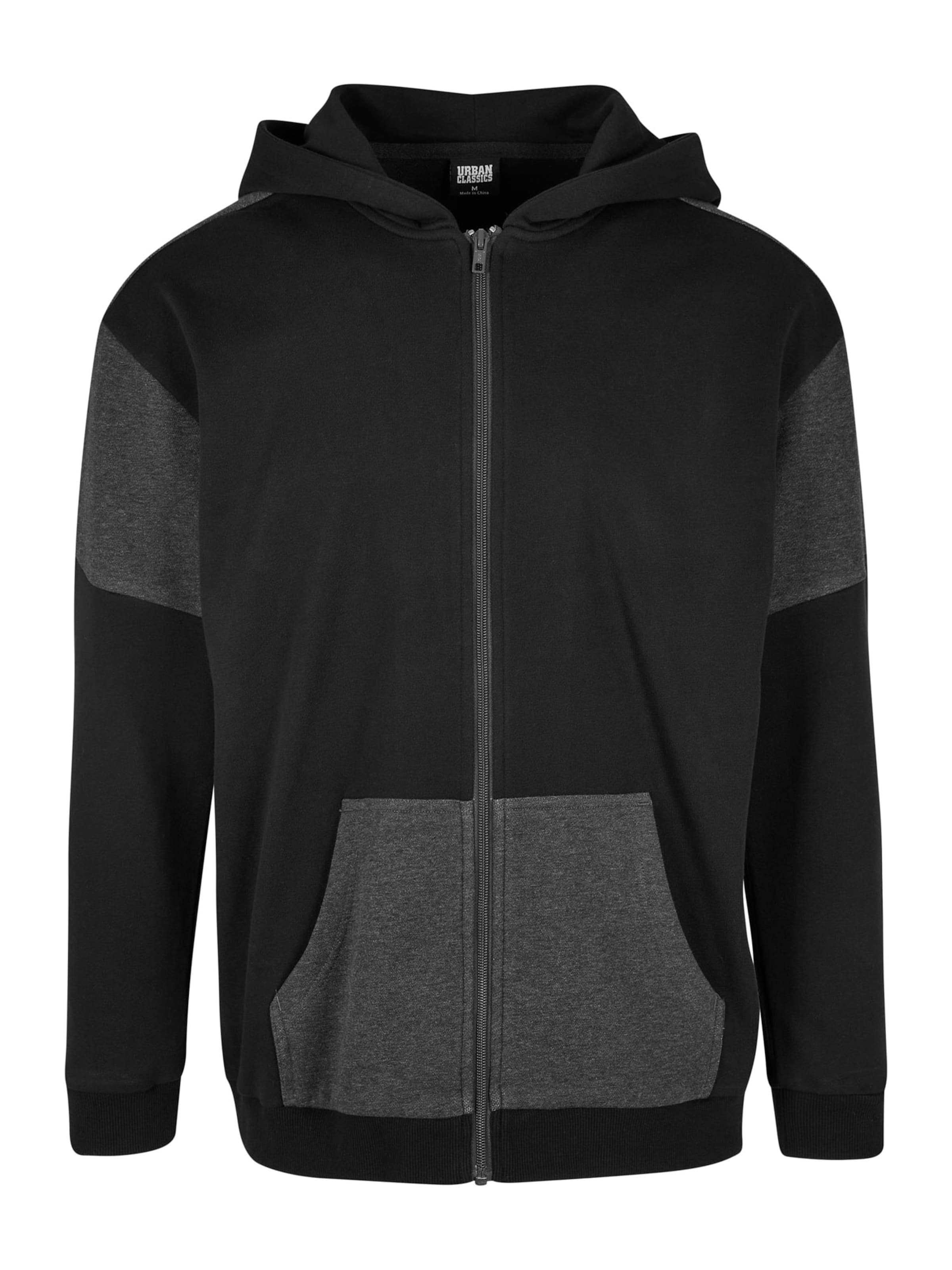 Urban Classics Ζακέτα φούτερ σε μαύρο: μπροστά