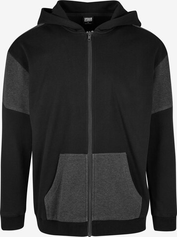 Urban Classics Sweat jacket in Black: front