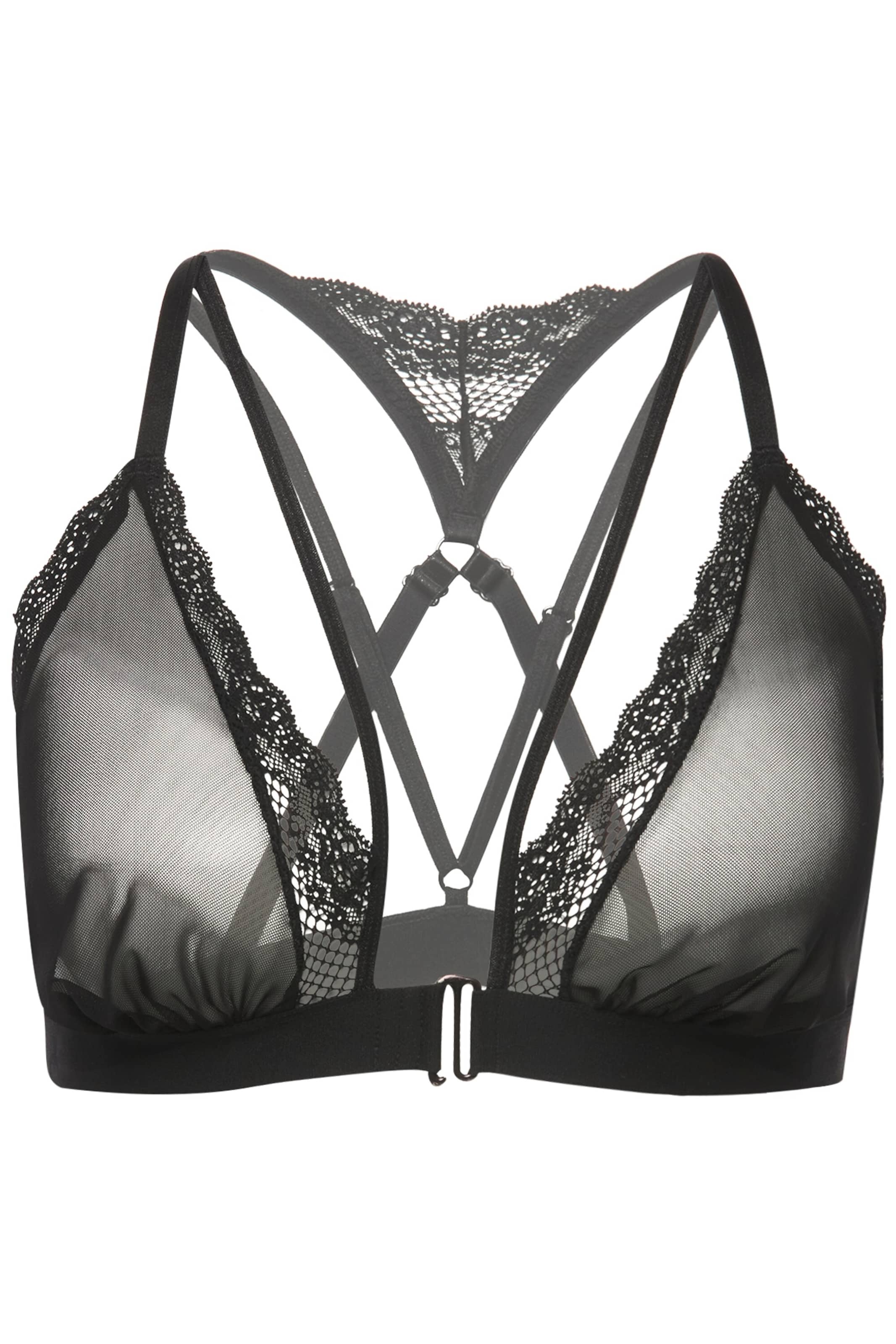 Ulla Popken Bustier BH in Schwarz: Vorderseite