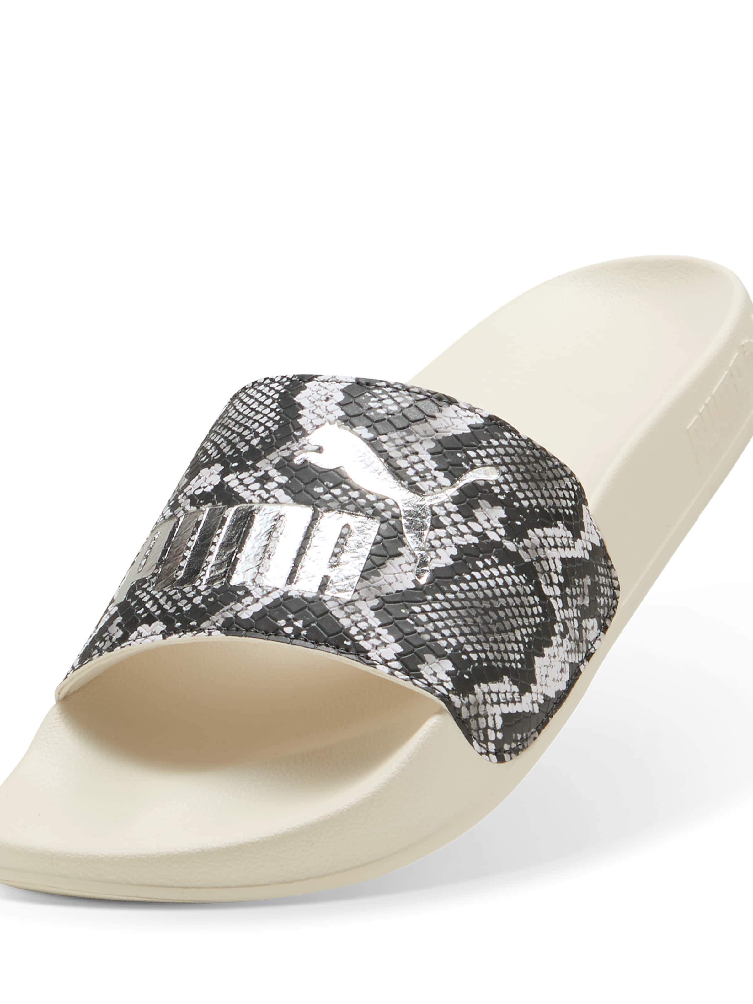 balts PUMA Iešļūcenes/baseina apavi 'Leadcat 2.0 Snake Chic'