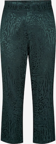 Zizzi Loosefit Broek 'Mria' in Groen: voorkant