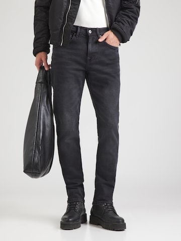 Pepe Jeans Slimfit Jeans 'HATCH' in Zwart: voorkant
