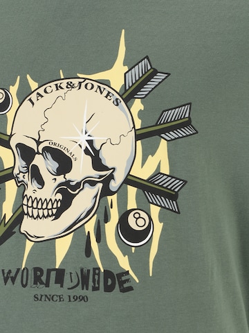 Jack & Jones Plus T-Shirt 'HEAVENS' in Grün