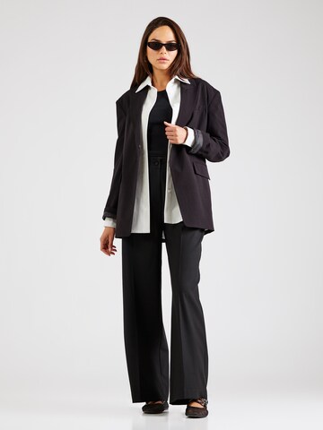 Karo Kauer Wide Leg Hose in Schwarz