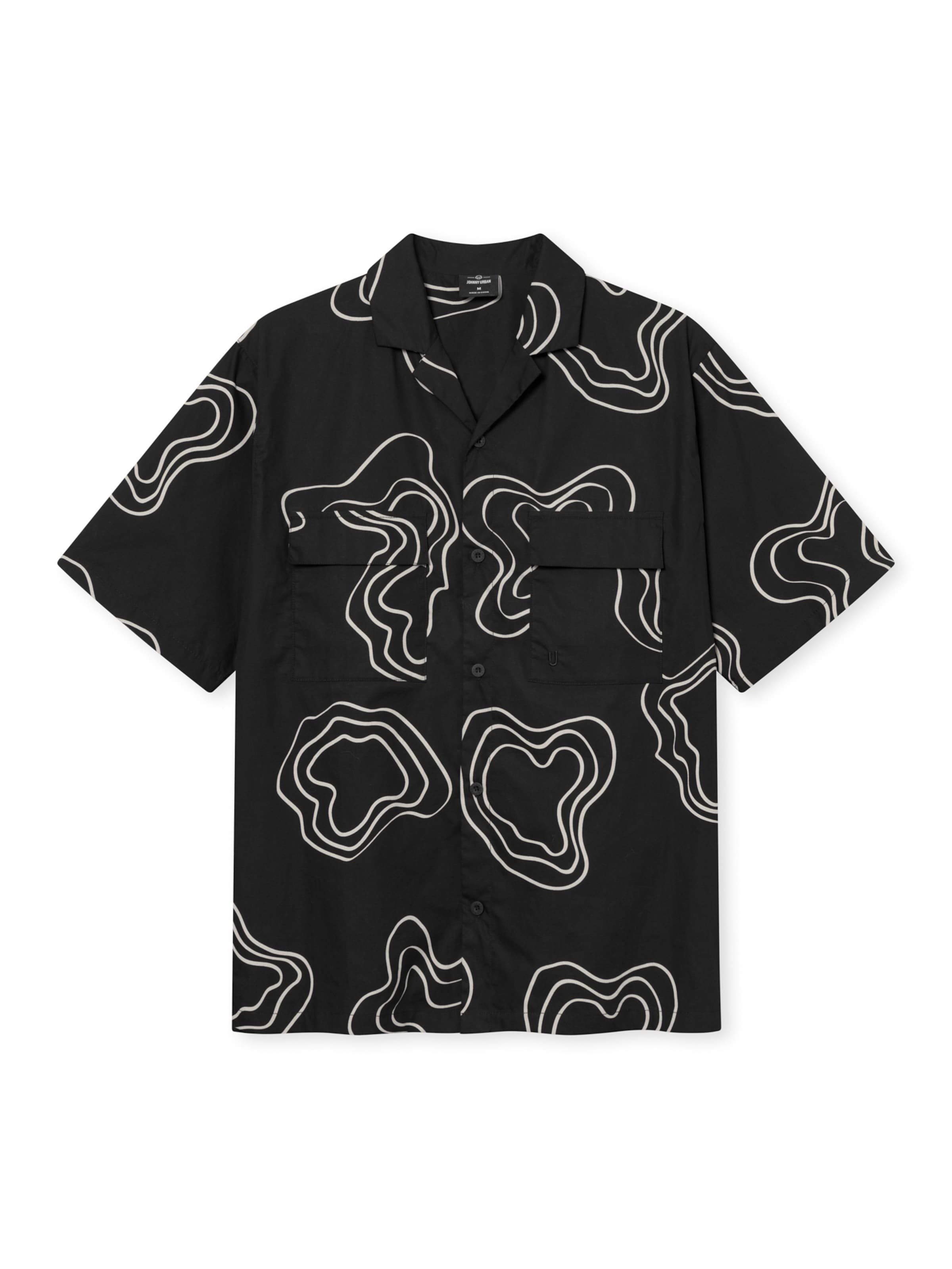 Comfort fit Camicia 'Spencer' di Johnny Urban in nero: frontale