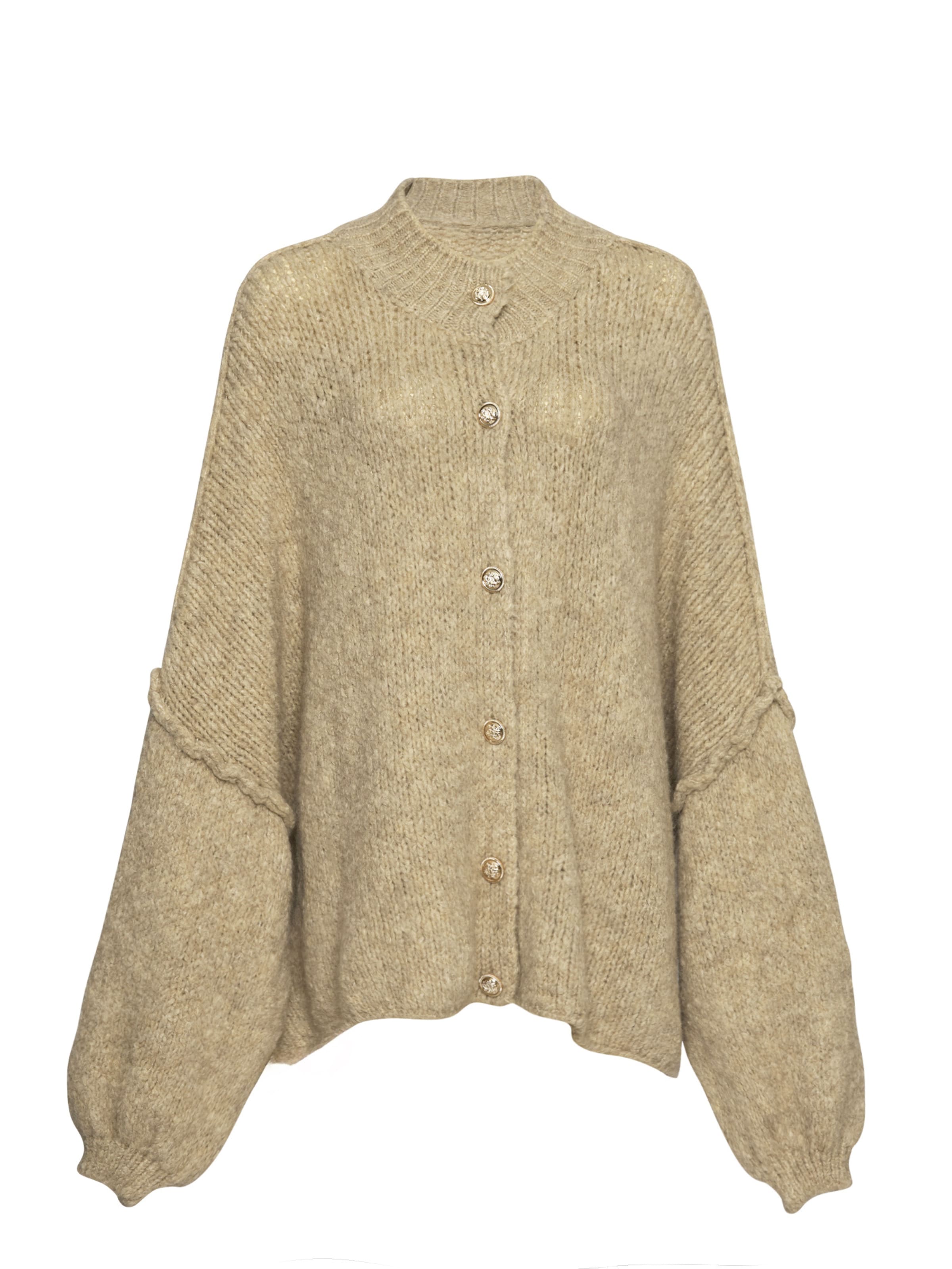 Lilavie Strickjacke ' Lolaa Oversize One Size ' in taupe, Produktansicht