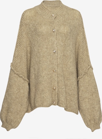 Lilavie Knit Cardigan ' Lolaa Oversize One Size ' in Brown: front