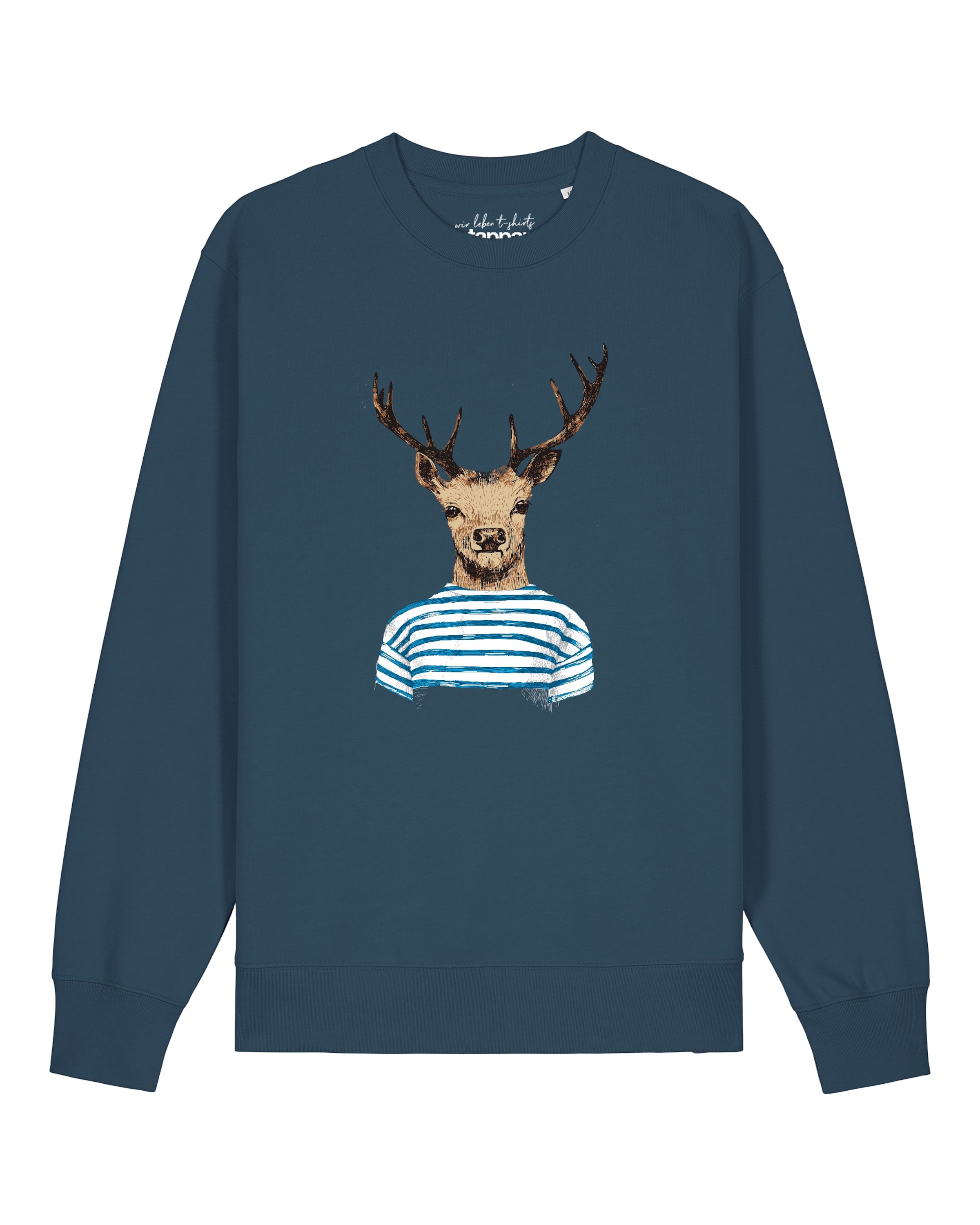 Watapparel Sweatshirt 'Hirsch' in Groen: voorkant