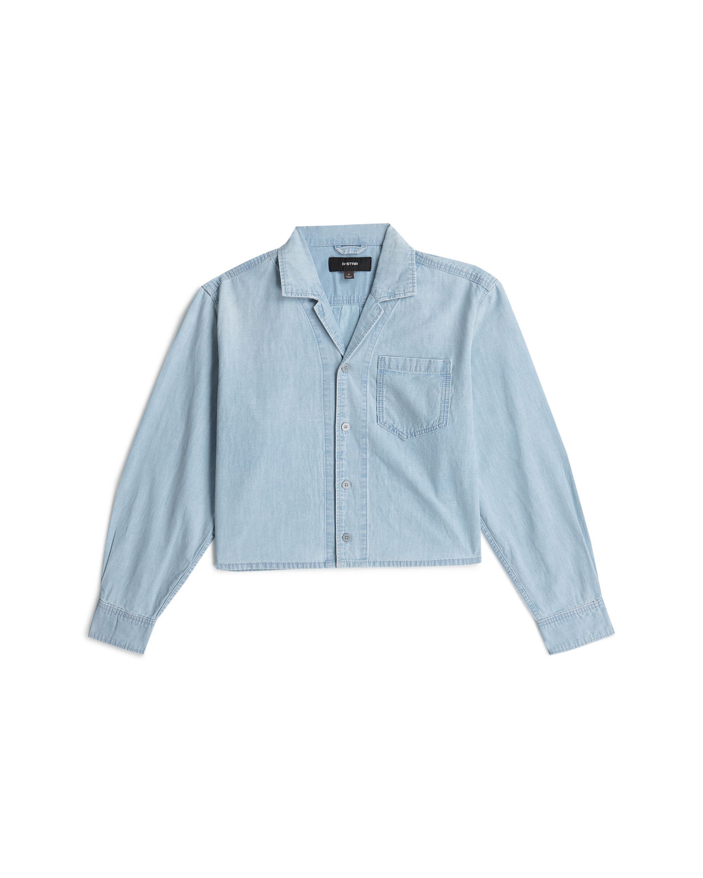 G-STAR T-shirt 'Resort Boxy Relaxed Shirt' en bleu denim, Vue avec produit