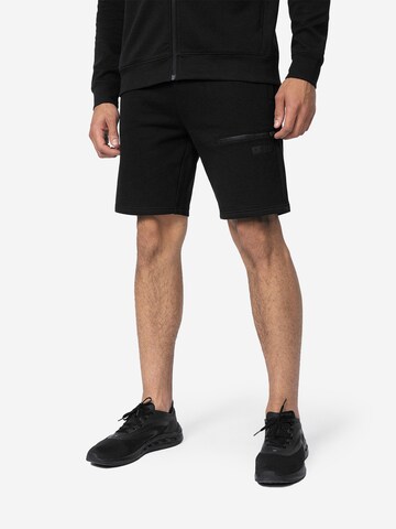 Regular Pantaloni sport de la 4F pe negru: față