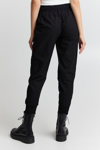 Fransa Tapered Pleat-Front Pants in Black