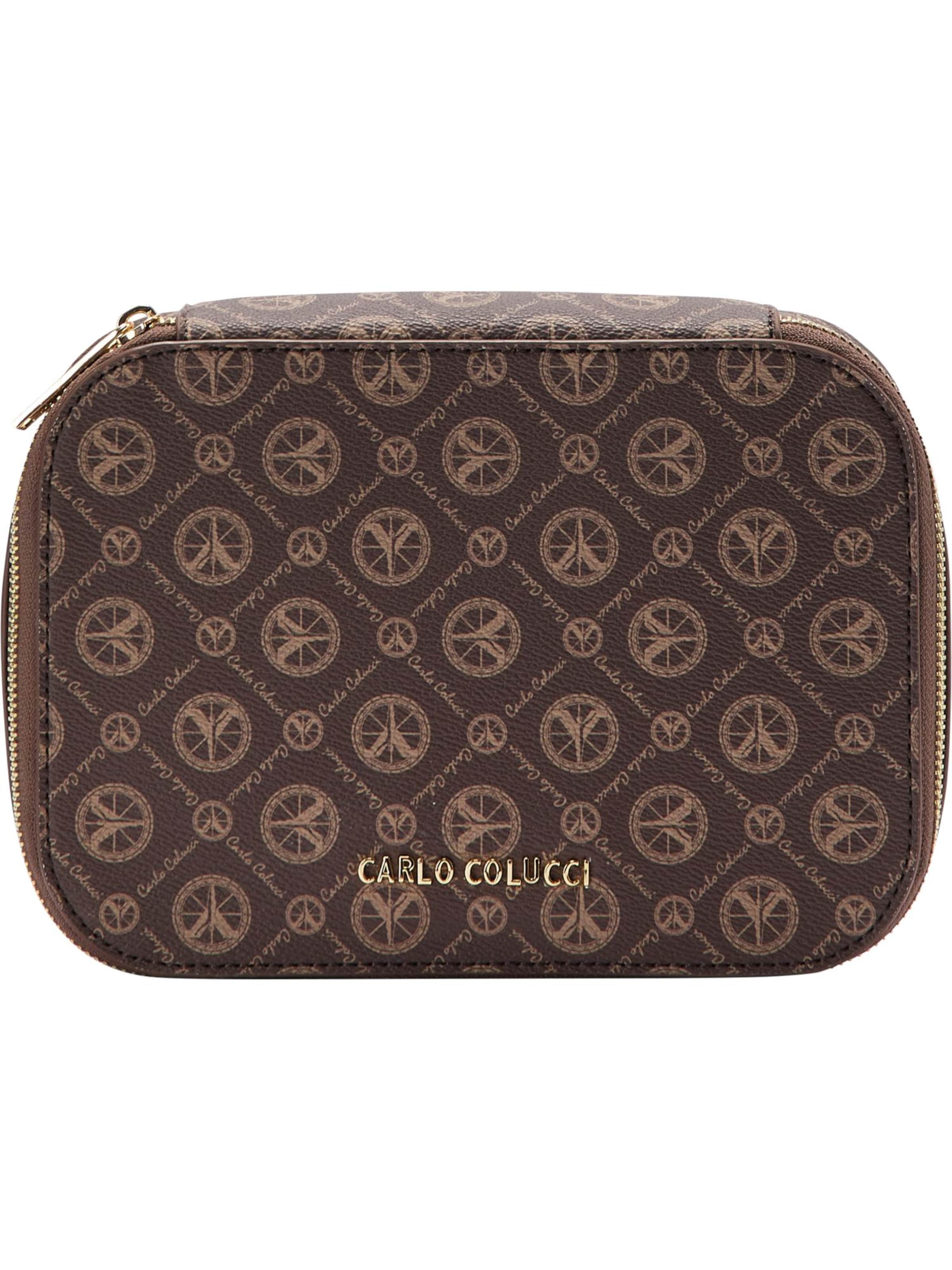 Trousses de toilette ' Cracogna ' Carlo Colucci en marron : devant