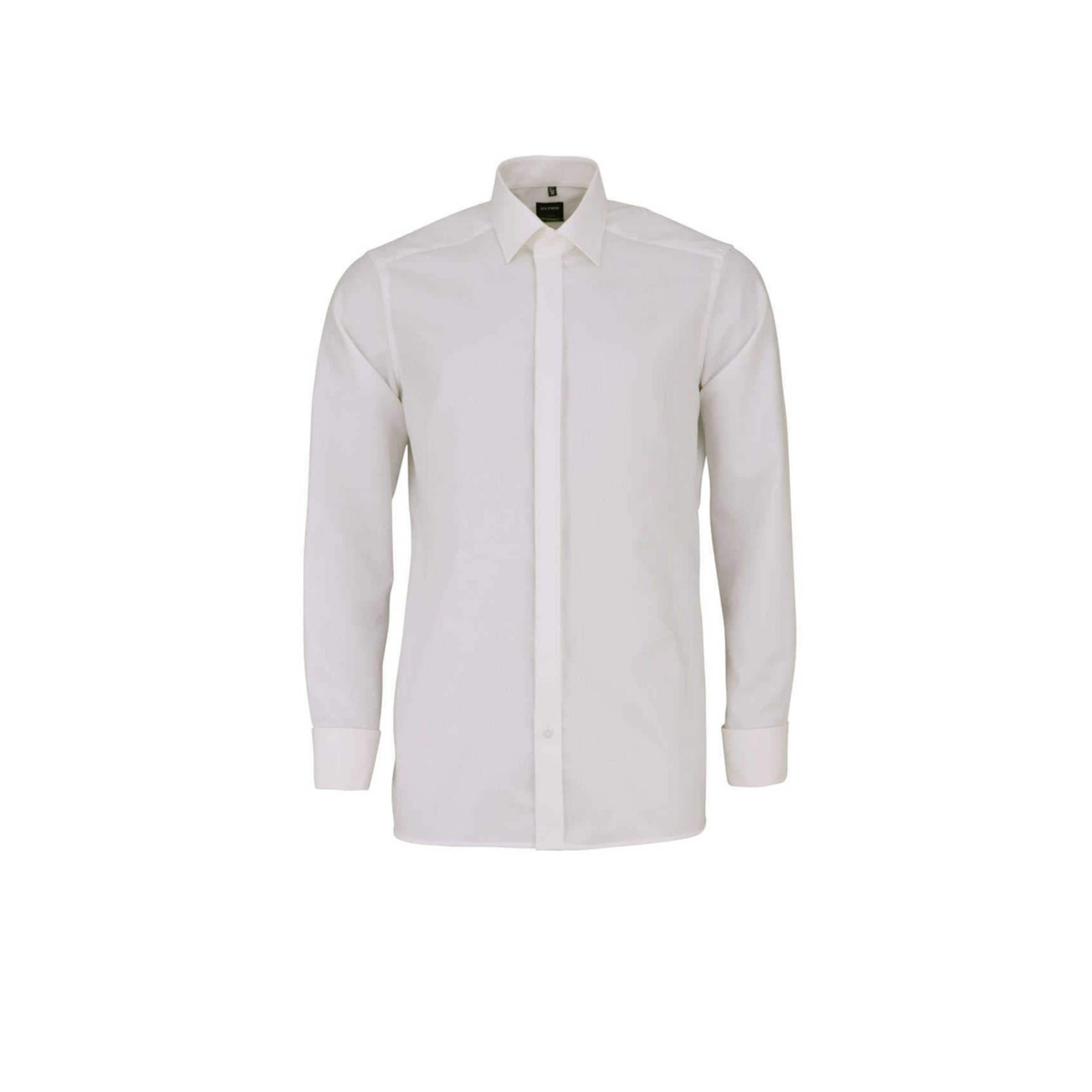 OLYMP Regular fit Overhemd in Beige: voorkant