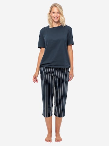 SCHIESSER Pyjama 'Organic Cotton' in Blau