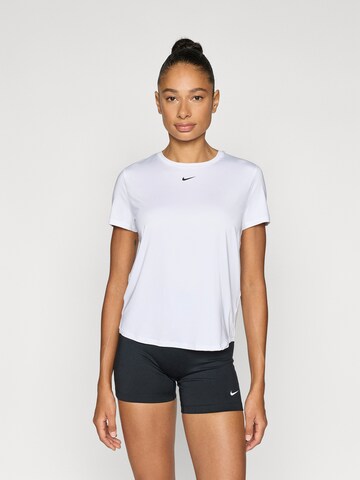 T-shirt fonctionnel 'One Classic' NIKE en blanc : devant