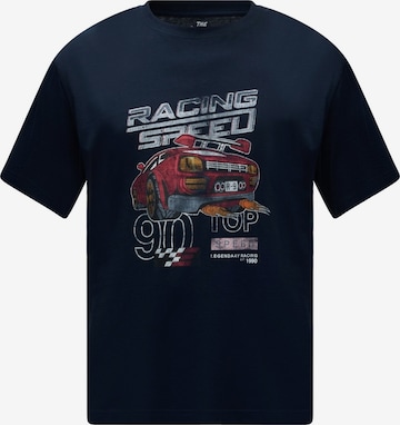 JACK & JONES Shirt 'JORRETRO ACTION MOVIE' in Blauw: voorkant