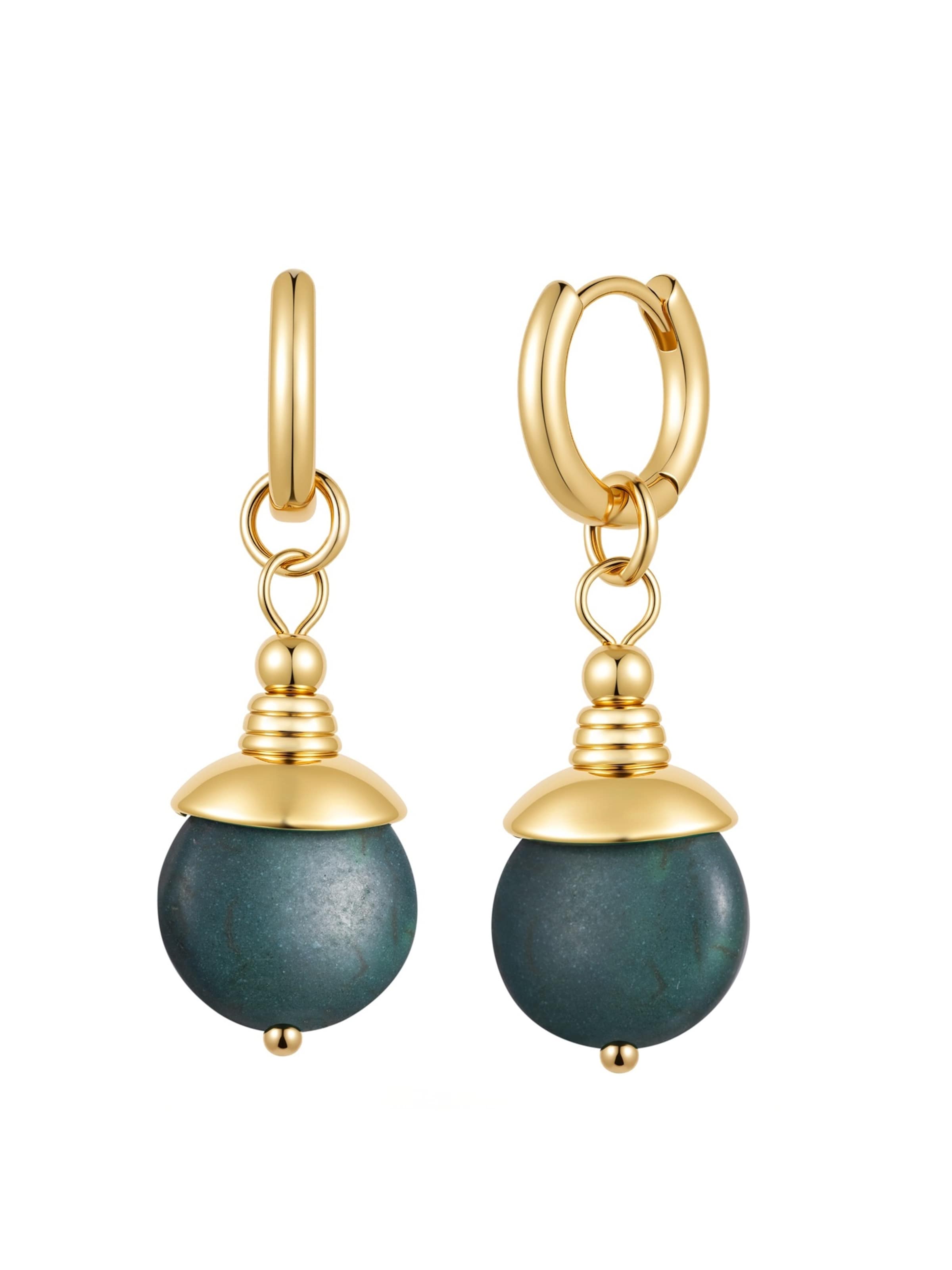 Lulu & Jane - Pendientes en oro: frente