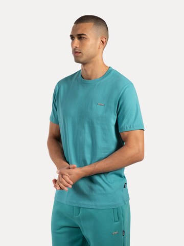 Smilodox Basic T-Shirt Ilyas in Blau
