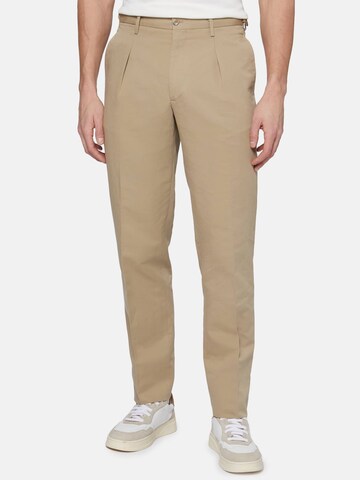 Regular Pantalon à plis Boggi Milano en beige : devant