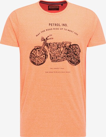 T-Shirt Petrol Industries en orange : devant