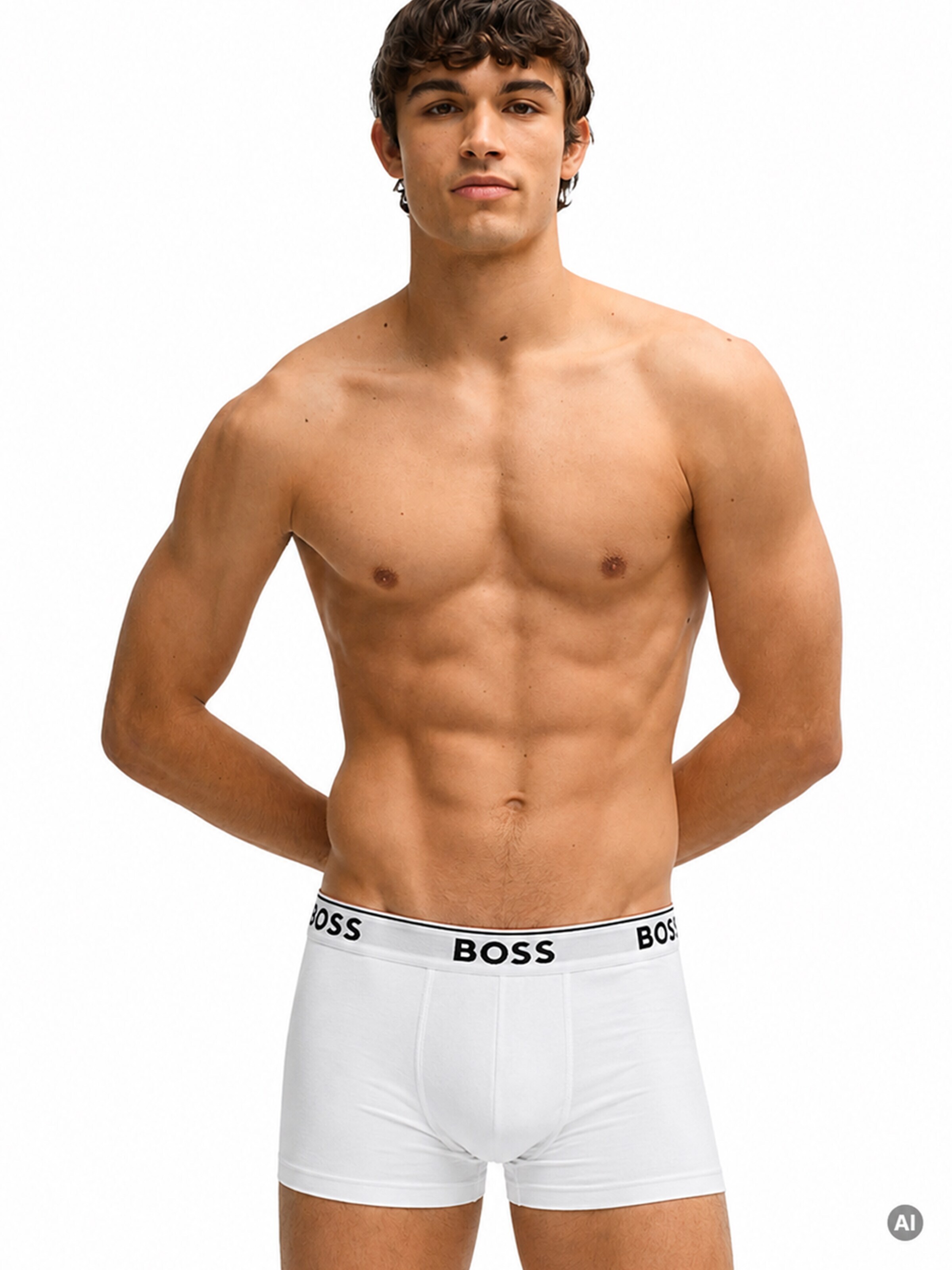 BOSS Boxershorts 'Power Trunks' in Weiß: Vorderseite
