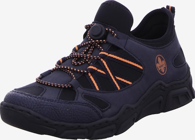 Rieker Chaussure de sport à lacets en bleu marine / orange / noir, Vue avec produit