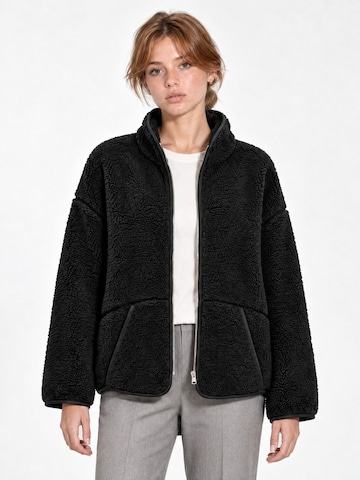 MixRay Fleece jacket 'Sweatshirts' in Black: front