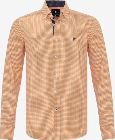 DENIM CULTURE Skjorte 'LUIZ' i mørkeblå / oransje / hvit, Produktvisning