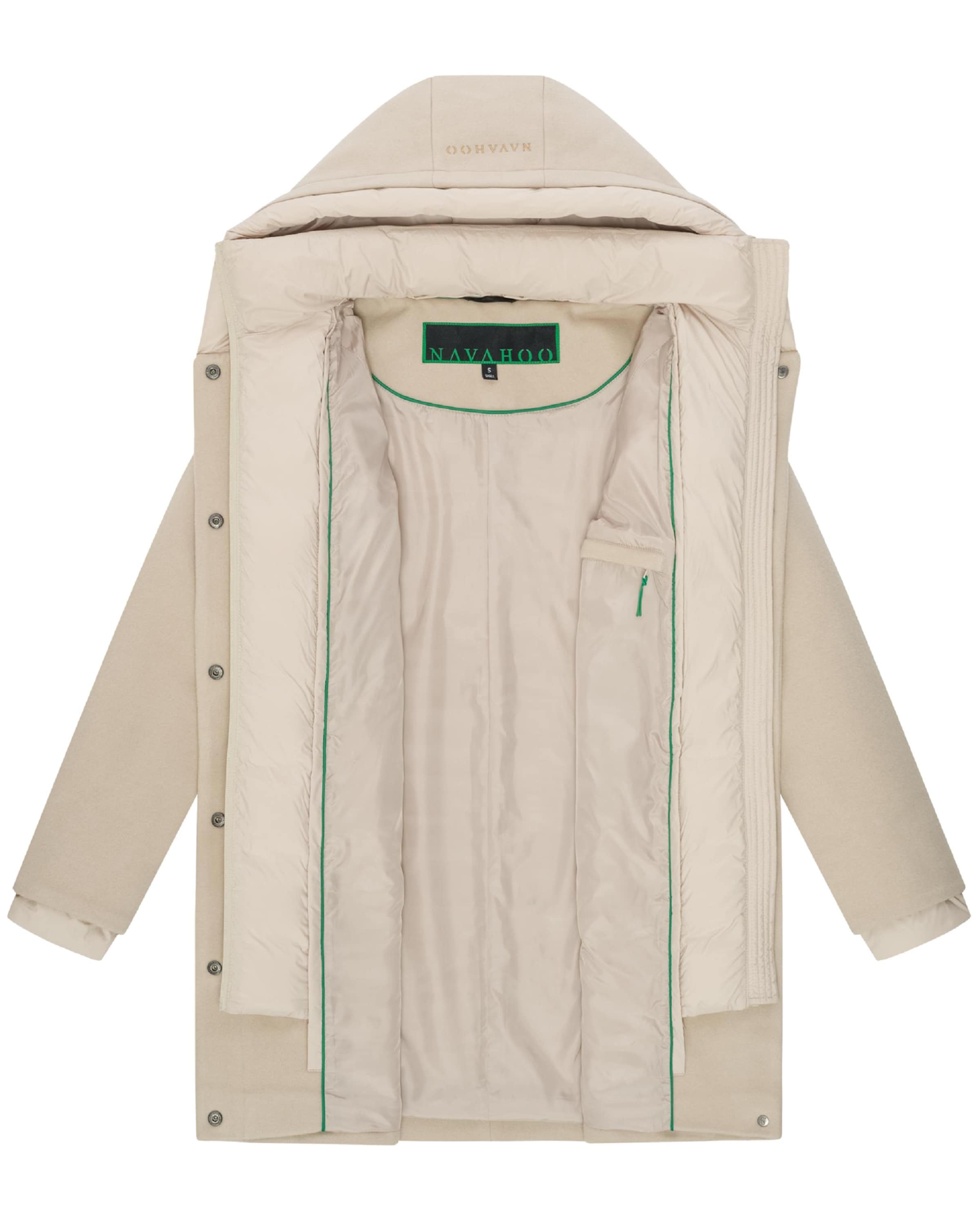 NAVAHOO Winter coat 'Flauschwunder 14' in Beige