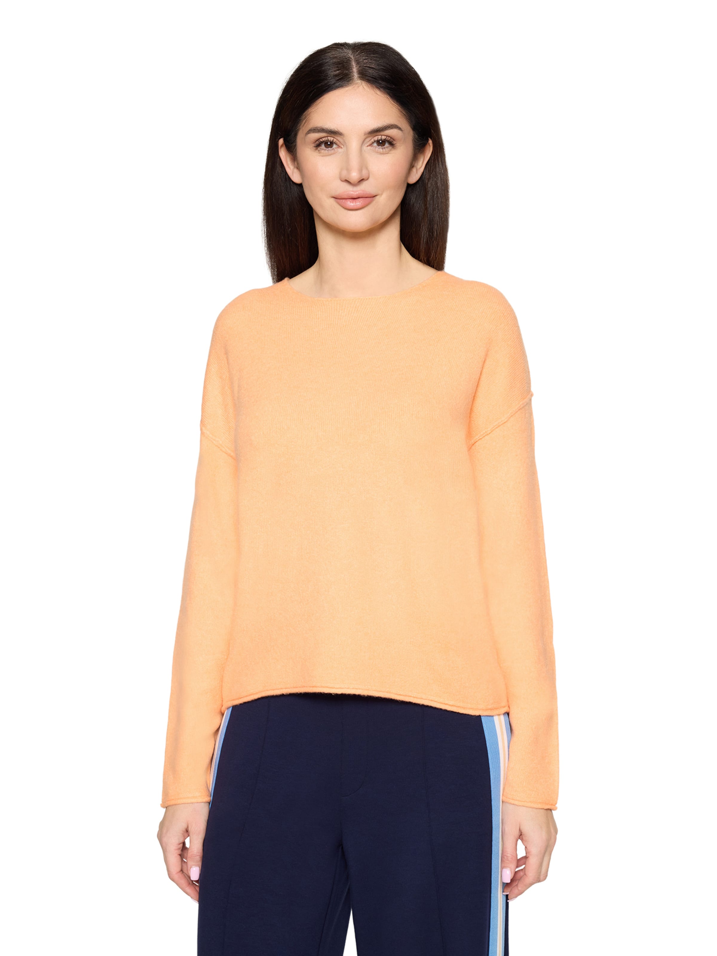 Pull-over Cartoon en orange : devant