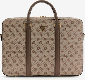 GUESS Taška na notebook 'MILANO' - Béžová: predná strana