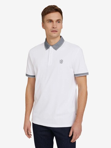 TOM TAILOR Poloshirt in Weiß: predná strana